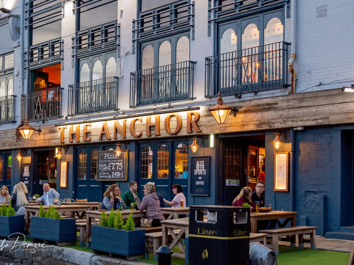 The Anchor sports bar with big screens showing live football in Weymouth